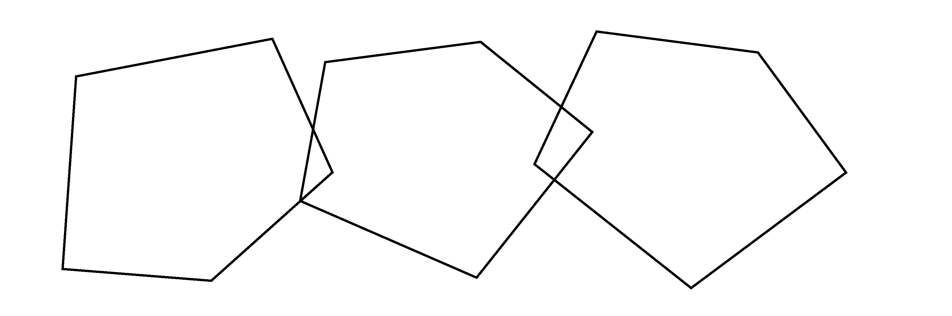 three empty polygons logo